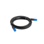 Lanberg Patchcord Cat.6A S/FTP LSZH CCA Black Fluke Passed , PCF6A-10CC-0050-BK , 0.5 m