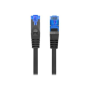 Lanberg Patchcord Cat.6A S/FTP LSZH CCA Black Fluke Passed , PCF6A-10CC-0050-BK , 0.5 m