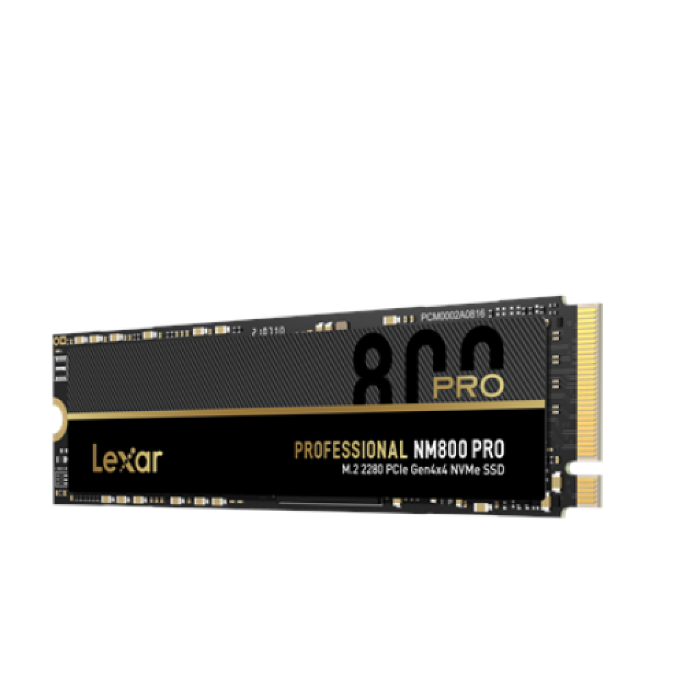 Lexar NM800 PRO 1000 GB, SSD form factor M.2 2280, SSD interface M.2 NVMe 1.4, Write speed 6300 MB/s, Read speed 7500 MB/s