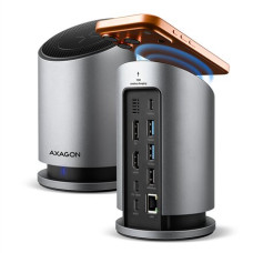 AXAGON USB-C 10Gbps Wireless Charging 9in1 hub , HMC-WL9