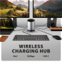 AXAGON USB-C 10Gbps Wireless Charging 9in1 hub , HMC-WL9