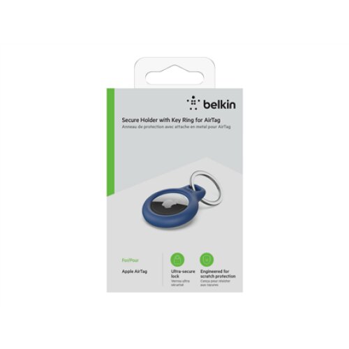Belkin , Secure Holder with Key Ring for AirTag , Blue