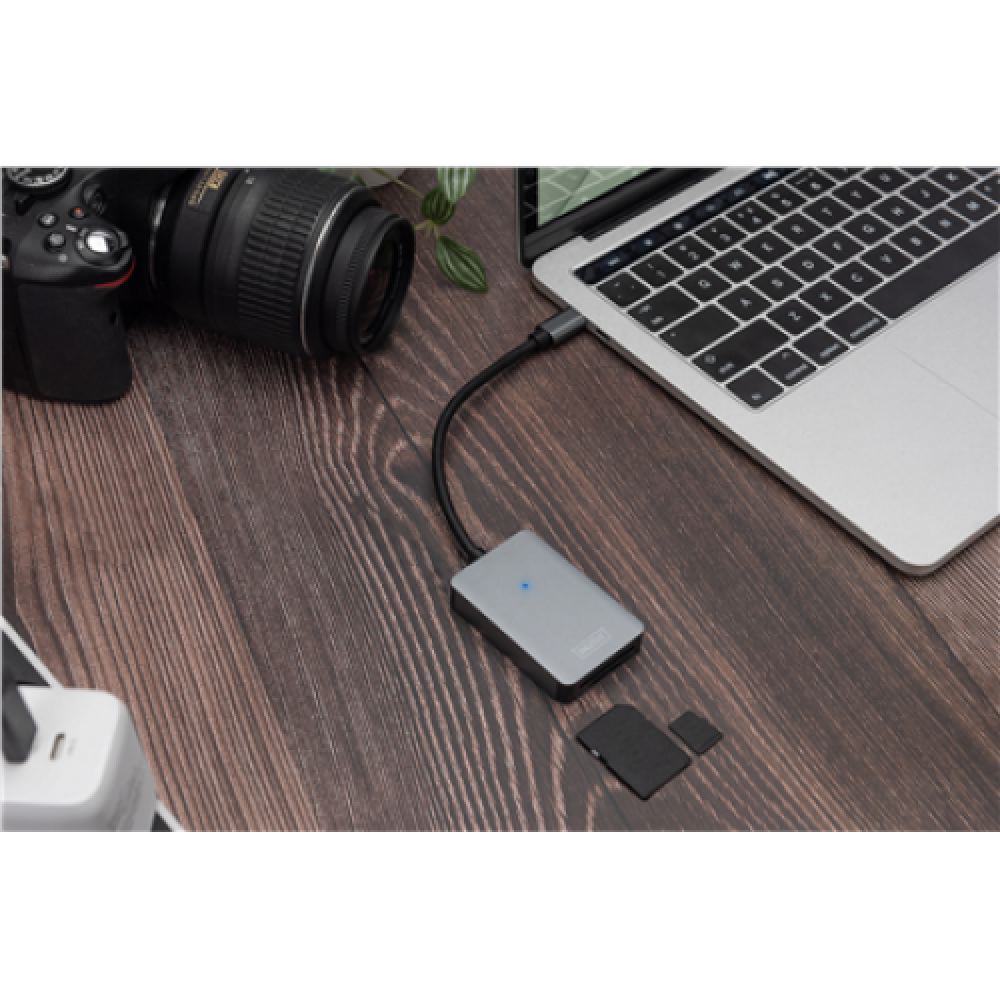 Digitus , USB-C Card Reader, 2 Port, High Speed , DA-70333