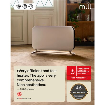 Mill , Portable Heater , CO1500MAXWIFI3 , Convection Heater , 1500 W , Suitable for rooms up to 14-18 m² , White , IPX4