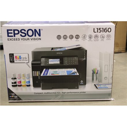 Epson EcoTank L15160 , Inkjet , Colour , Multicunctional Printer , A3+ , Wi-Fi , Black , DAMAGED PACKAGING