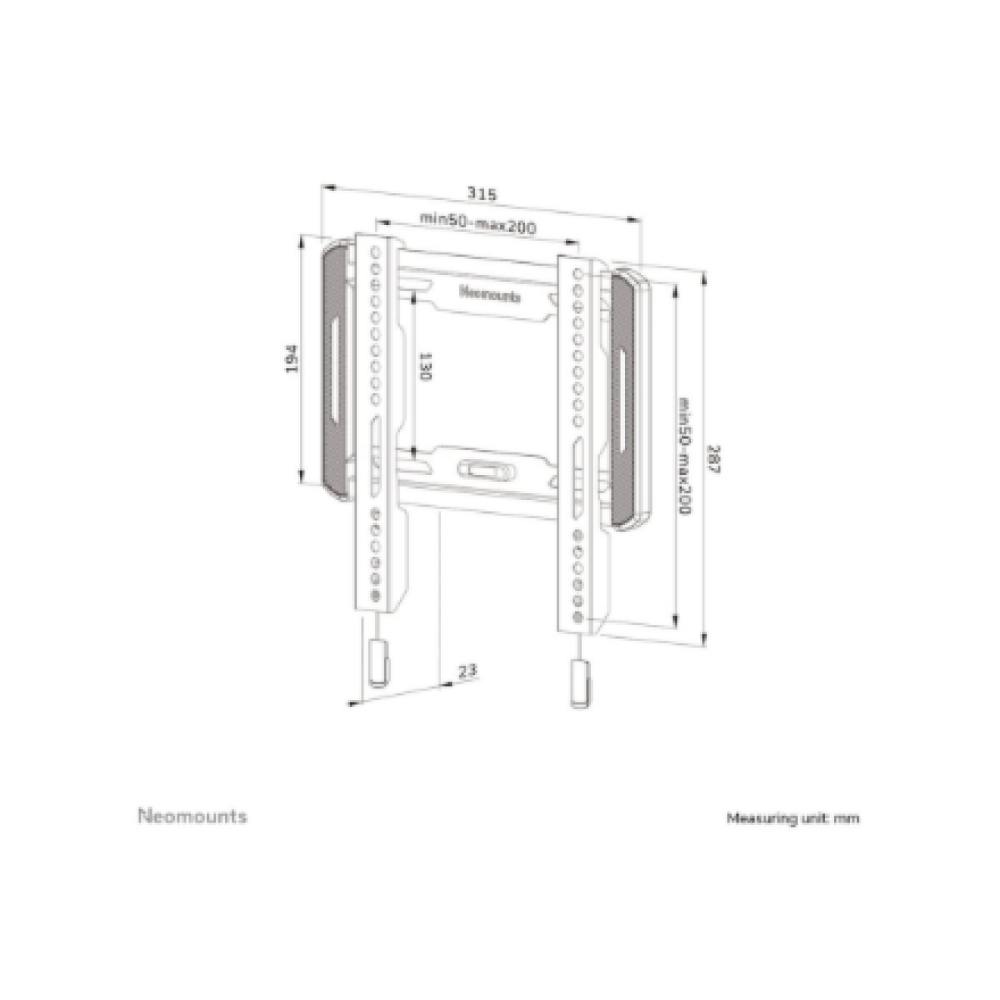 Neomounts Wall mount , WL30-550BL12 TV mount wall , 24-65 , Maximum weight (capacity) 40 kg , Black