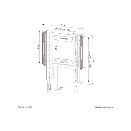 Neomounts Wall mount , WL30-550BL12 TV mount wall , 24-65 , Maximum weight (capacity) 40 kg , Black