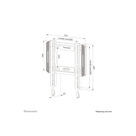 Neomounts Wall mount , WL30-550BL12 TV mount wall , 24-65 , Maximum weight (capacity) 40 kg , Black