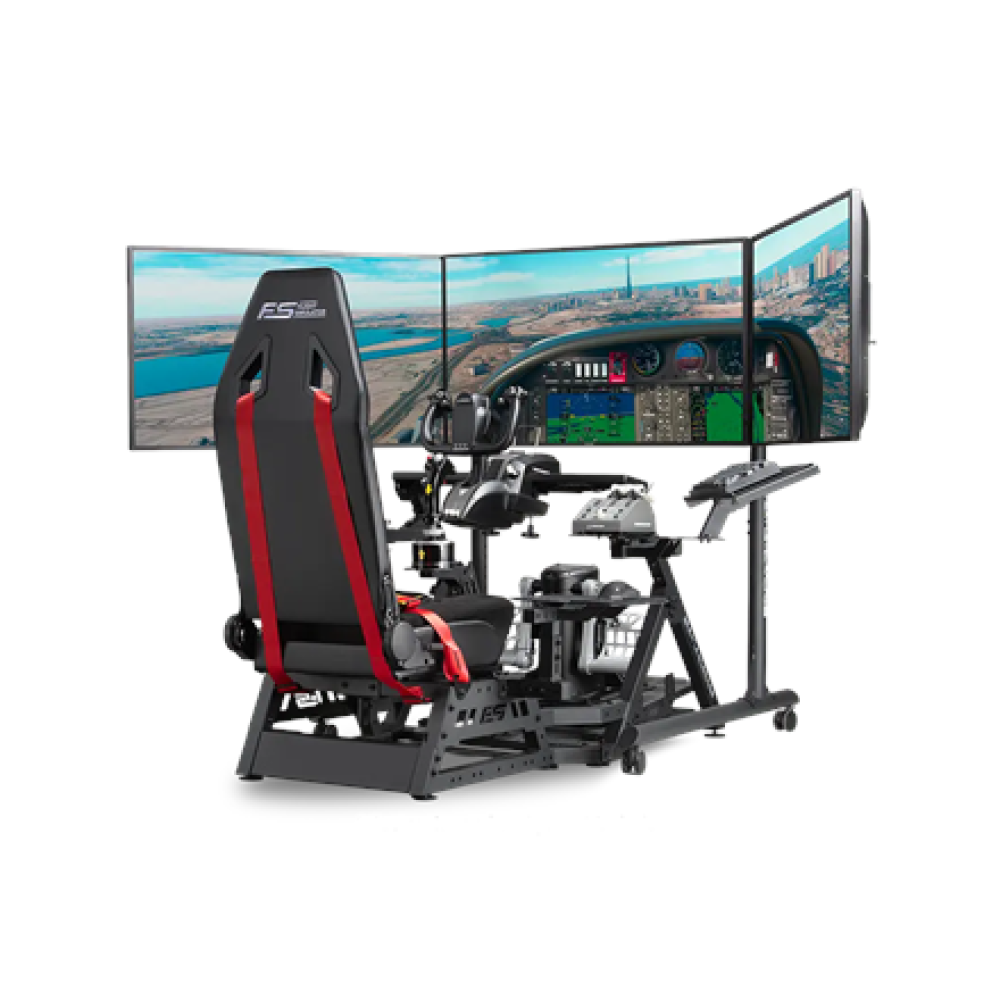 Next Level Racing Floor stand , Round Tube Freestanding Single Monitor Stand , Up to 3x43 , Height adjustment, Tilt , Maximum weight (capacity) 50 kg , Black