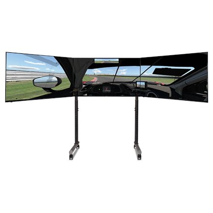 Next Level Racing Floor stand , Tube Freestanding Triple Monitor Stand , Up to 3x43 , Height adjustment, Tilt , Maximum weight (capacity) 50 kg , Black