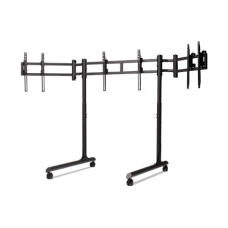 Next Level Racing Floor stand , Round Tube Freestanding Single Monitor Stand , Up to 3x43 , Height adjustment, Tilt , Maximum weight (capacity) 50 kg , Black