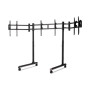 Next Level Racing Floor stand , Tube Freestanding Triple Monitor Stand , Up to 3x43 , Height adjustment, Tilt , Maximum weight (capacity) 50 kg , Black