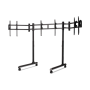 Next Level Racing Floor stand , Round Tube Freestanding Single Monitor Stand , Up to 3x43 , Height adjustment, Tilt , Maximum weight (capacity) 50 kg , Black