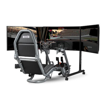 Next Level Racing Floor stand , Tube Freestanding Triple Monitor Stand , Up to 3x43 , Height adjustment, Tilt , Maximum weight (capacity) 50 kg , Black