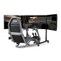 Next Level Racing Floor stand , Tube Freestanding Triple Monitor Stand , Up to 3x43 , Height adjustment, Tilt , Maximum weight (capacity) 50 kg , Black