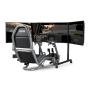 Next Level Racing Floor stand , Round Tube Freestanding Single Monitor Stand , Up to 3x43 , Height adjustment, Tilt , Maximum weight (capacity) 50 kg , Black