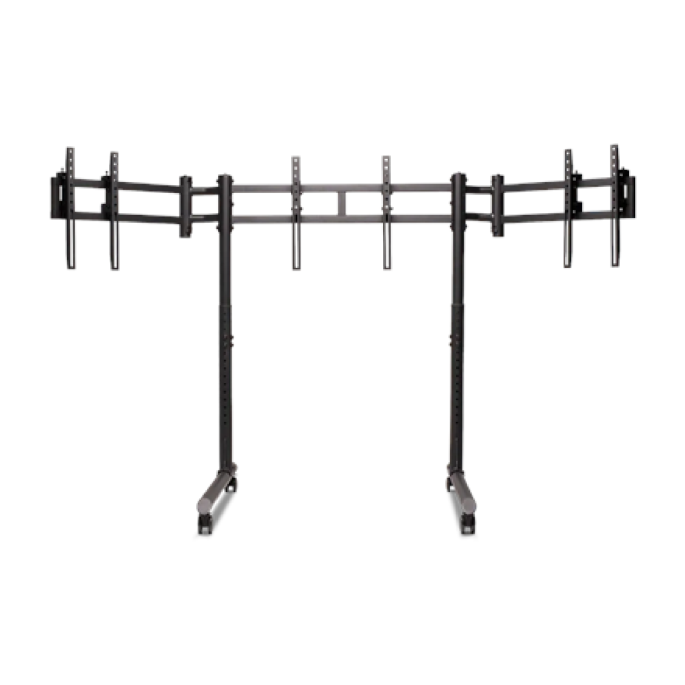 Next Level Racing Floor stand , Round Tube Freestanding Single Monitor Stand , Up to 3x43 , Height adjustment, Tilt , Maximum weight (capacity) 50 kg , Black