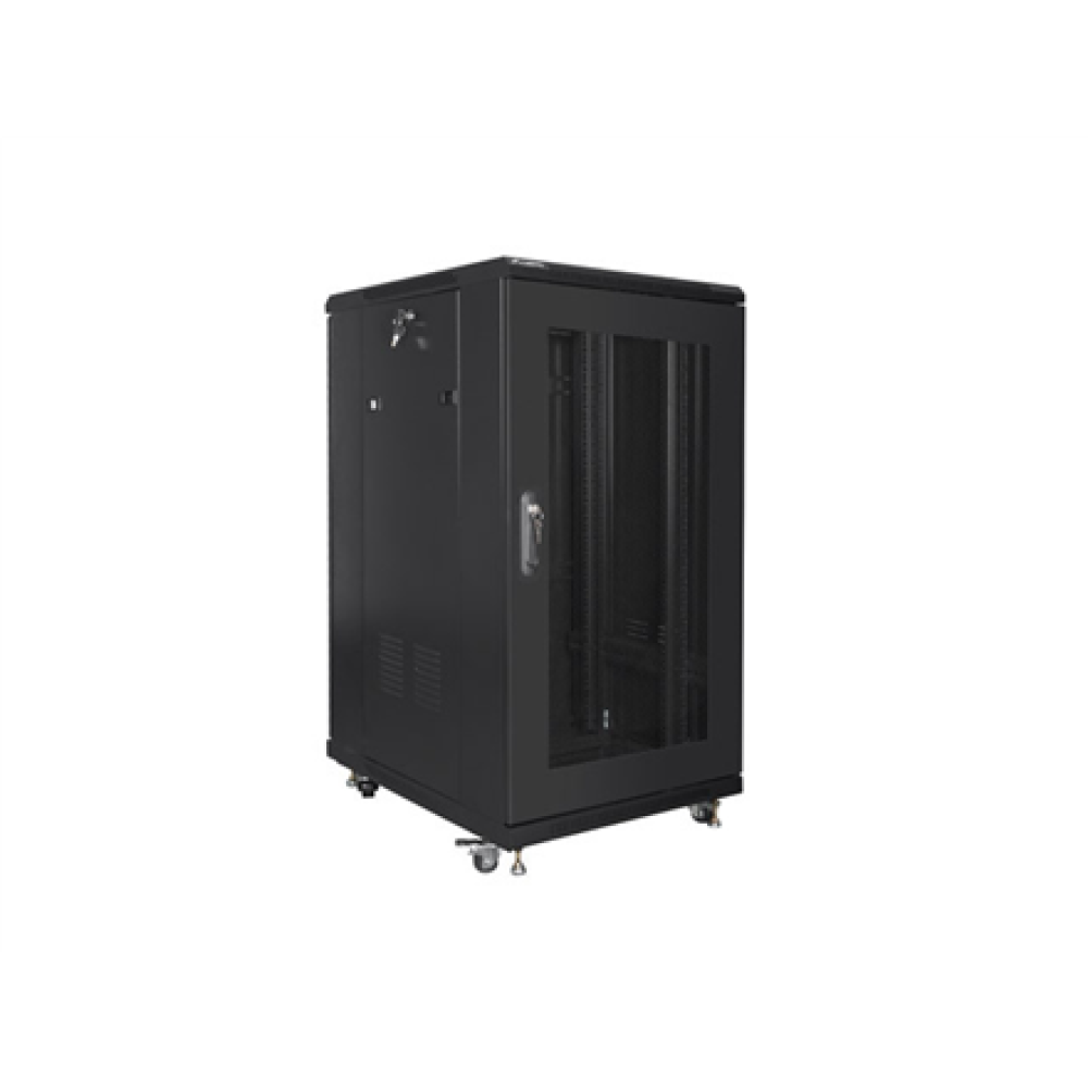 Lanberg , Rack cabinet 19 free-standing 22U/600x800 (flat pack) with mesh door , FF01-6822-23B , Black
