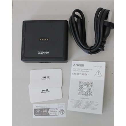 SALE OUT. Anker Prime Charging Base for Power Bank, 100W , A1902311 , Black , UNPACKED, DAMAGED PACKAGING, SCRATCHED