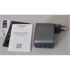 SALE OUT. Anker Prime Charger, 3 Ports, Silver , Anker Prime Charger, 3 Ports, 160W, Silver , UNPACKED, NO ORIGINAL PACKAGING