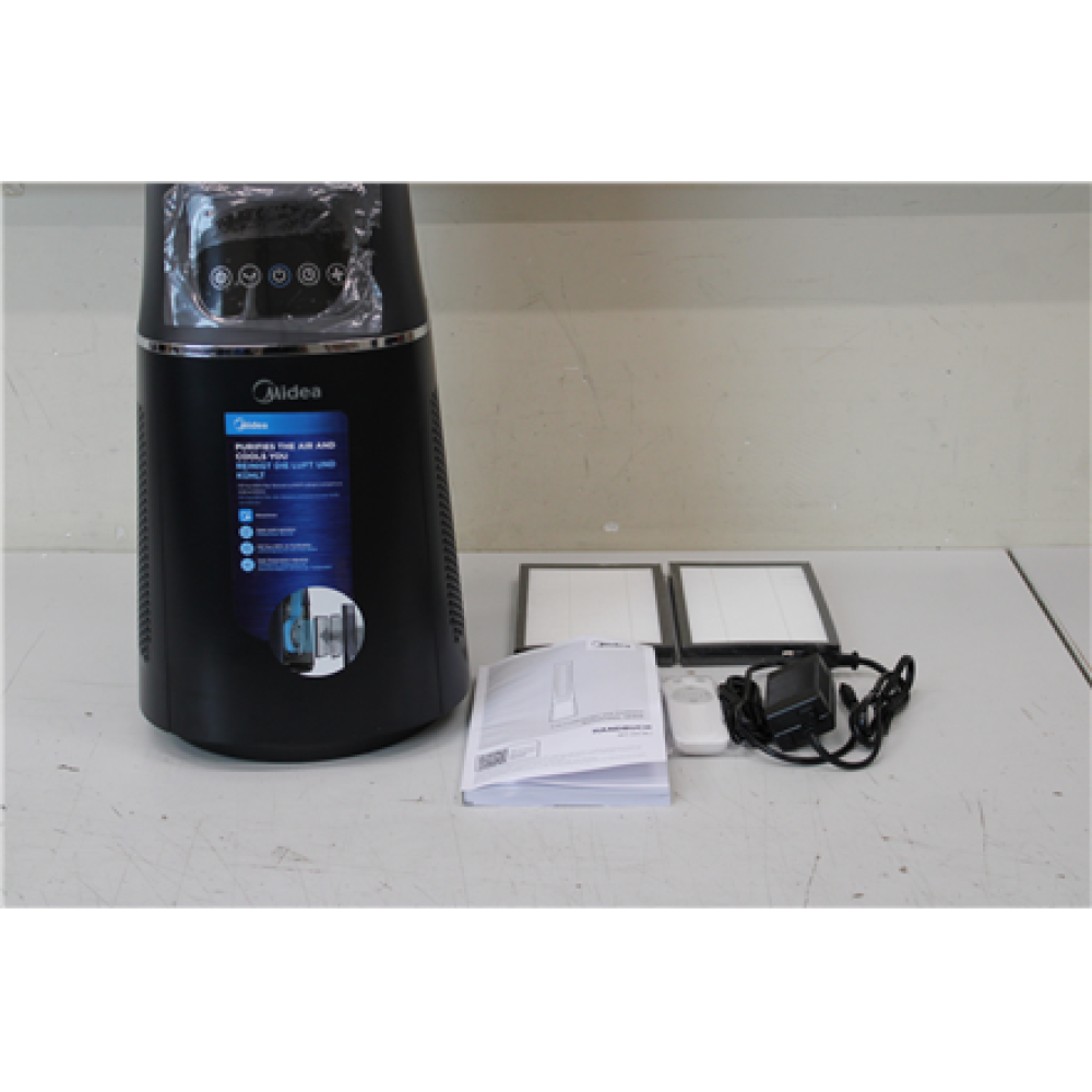 SALE OUT. Midea MFP-120i Bladeless Tower Fan with Air purifier, Remote Control, Dark Blue , Midea , Bladeless Tower Fan with Air purifier , MFP-120i , Stand fan , DAMAGED PACKAGING, UNPACKED, SCRATCHED , Dark Blue , Diameter 15 cm , Number of speeds 10 , 