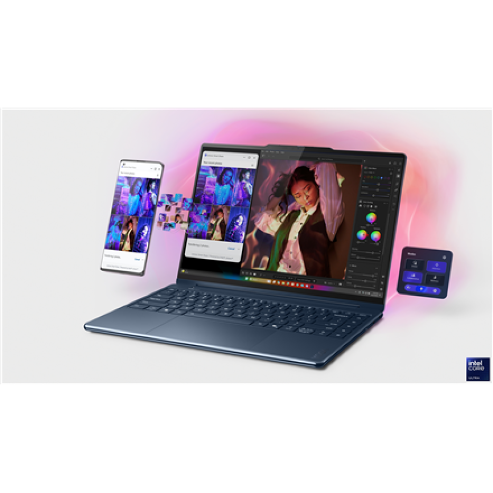 Lenovo Yoga 9 2-in-1 14ILL10 , Luna Grey , 14 , OLED , Touchscreen , 2.8K WQXGA+ , 2880 x 1800 pixels , Intel Core Ultra 7 , 258V , 32 GB , Soldered LPDDR5x , Solid-state drive capacity 1000 GB , Intel Arc Graphics 140V , Windows 11 Pro , 802.11be , Bluet