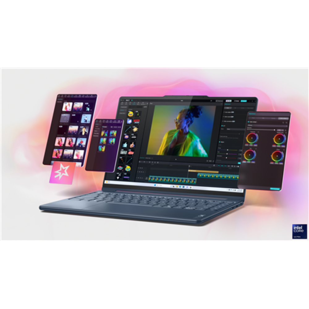 Lenovo Yoga 9 2-in-1 14ILL10 , Luna Grey , 14 , OLED , Touchscreen , 2.8K WQXGA+ , 2880 x 1800 pixels , Intel Core Ultra 7 , 258V , 32 GB , Soldered LPDDR5x , Solid-state drive capacity 1000 GB , Intel Arc Graphics 140V , Windows 11 Pro , 802.11be , Bluet