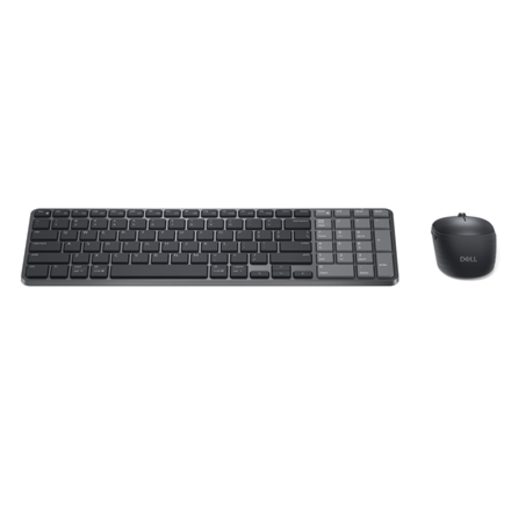 Dell Pro 7 Rechargeable Compact Keyboard and Mouse - KM746 , Keyboard and Mouse Set , Wireless , Bluetooth , US International , Graphite