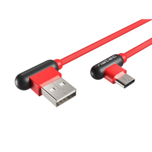Natec Prati, Angled USB Type C to Type A Cable 1m, Red , Natec , Angled USB Type C to USB Type A , Prati , USB Type-A