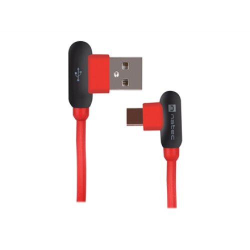Natec Prati, Angled USB Type C to Type A Cable 1m, Red , Natec , Angled USB Type C to USB Type A , Prati , USB Type-A