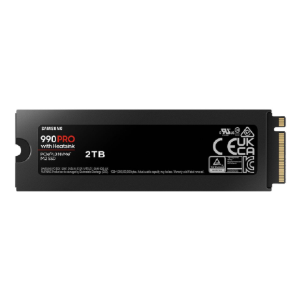 Samsung , 990 PRO with Heatsink , 2000 GB , SSD form factor M.2 2280 , Solid-state drive interface M.2 NVMe , Read speed 7450 MB/s , Write speed 6900 MB/s