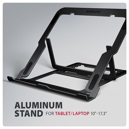 AXAGON STND-LAB stand for laptops and tablets , Adjustable Height, Angle , 10-17.3 , Maximum weight (capacity) 20 kg , Black