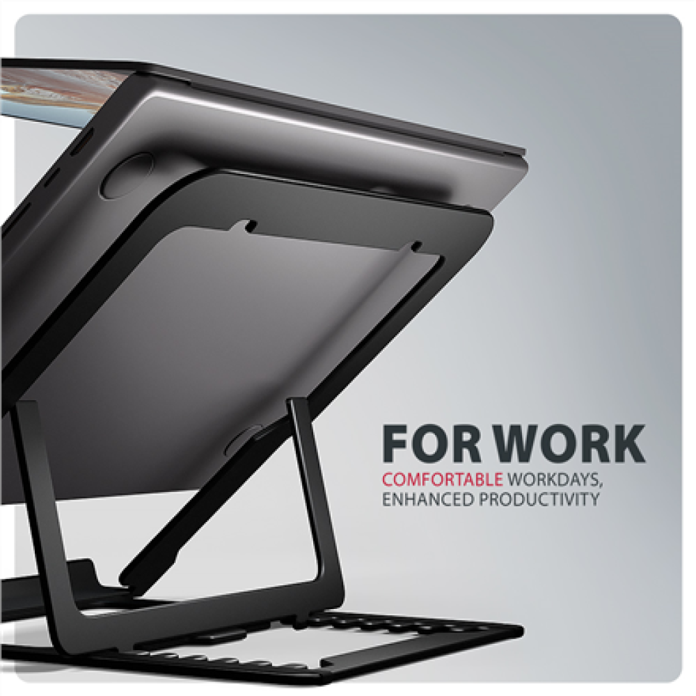 AXAGON STND-LAB stand for laptops and tablets , Adjustable Height, Angle , 10-17.3 , Maximum weight (capacity) 20 kg , Black