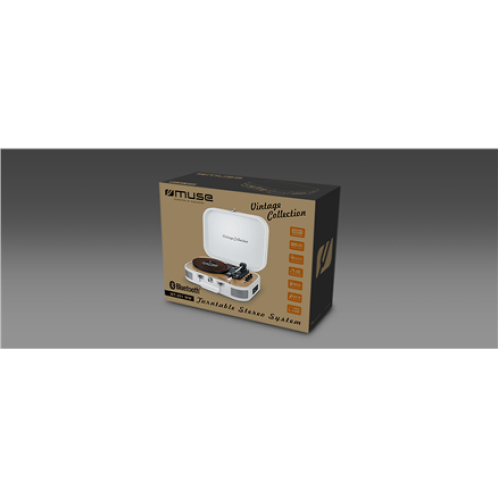 Muse , Turntable Stereo System , MT-201WW , Turntable Stereo System , USB port , AUX in