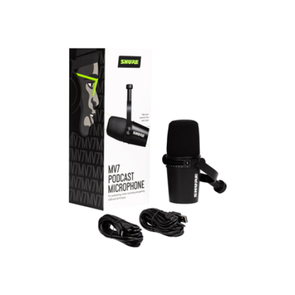 Shure MV7 Podcast Microphone , Black Shure