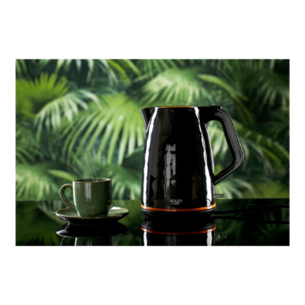 Adler , Kettle , AD 1277 , Standard , 2200 W , 1.7 L , Plastic , 360° rotational base , Black