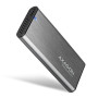 AXAGON External USB-C 3.2 Gen 2 metal box for M.2 NVMe & SATA SSD disks , EEM2-SG2