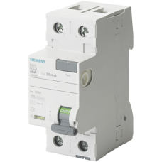 SIEMENS , Residual Current Operated Circuit Breaker (100 – 230, 100 – 230 V, 50 Hz, 16 A, 36 mm, 70 mm) , 5SV31116