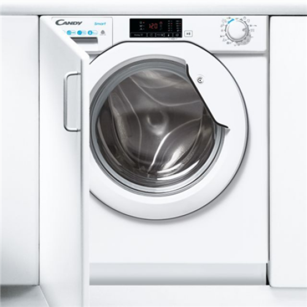 Candy , Washing Machine with Dryer , CBD 485D1E/1-S , Energy efficiency class D , Front loading , Washing capacity 8 kg , 1400 RPM , Depth 53 cm , Width 60 cm , 2D , Drying system , Drying capacity 5 kg , White