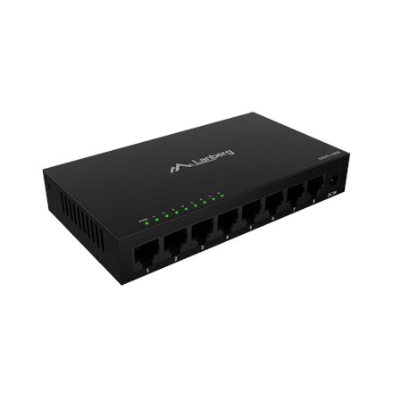 Lanberg , Switch 8x1GB/s Unmanagment Gigabit Ethernet Desktop 12V metal case , DSM1-1008
