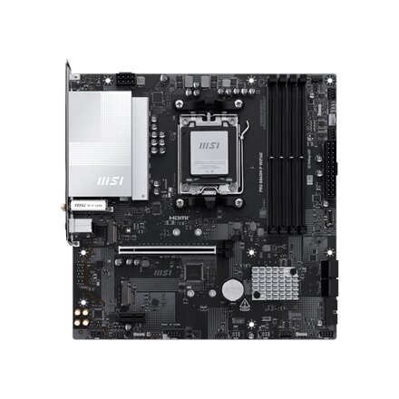 MSI PRO B840M-P WIFI6E , Processor family AMD , Processor socket AM5 , DDR5 , Supported hard disk drive interfaces SATA, M.2 , Number of SATA connectors 4 , REFURBISHED WITHOUT ORIGINAL PACKAGING AND ACCESSORIES, BACKPANEL INCLUDED