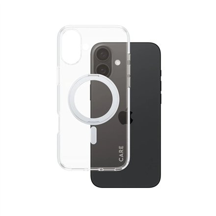 CARE by PanzerGlass Case Feature , Back protection , Apple , iPhone 16 Plus , Recycled plastic , Silver , Kickstand & MagSafe