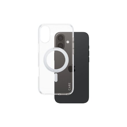 CARE by PanzerGlass Case Feature , Back protection , Apple , iPhone 16 Plus , Recycled plastic , Silver , Kickstand & MagSafe