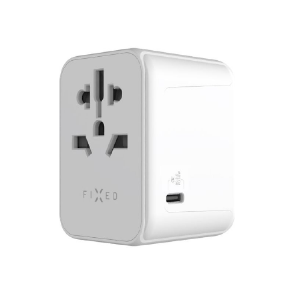 Fixed , Voyager World Adapter , FIXCT30-1C2A-WH , USB-A/USB-C , Travel Adapter