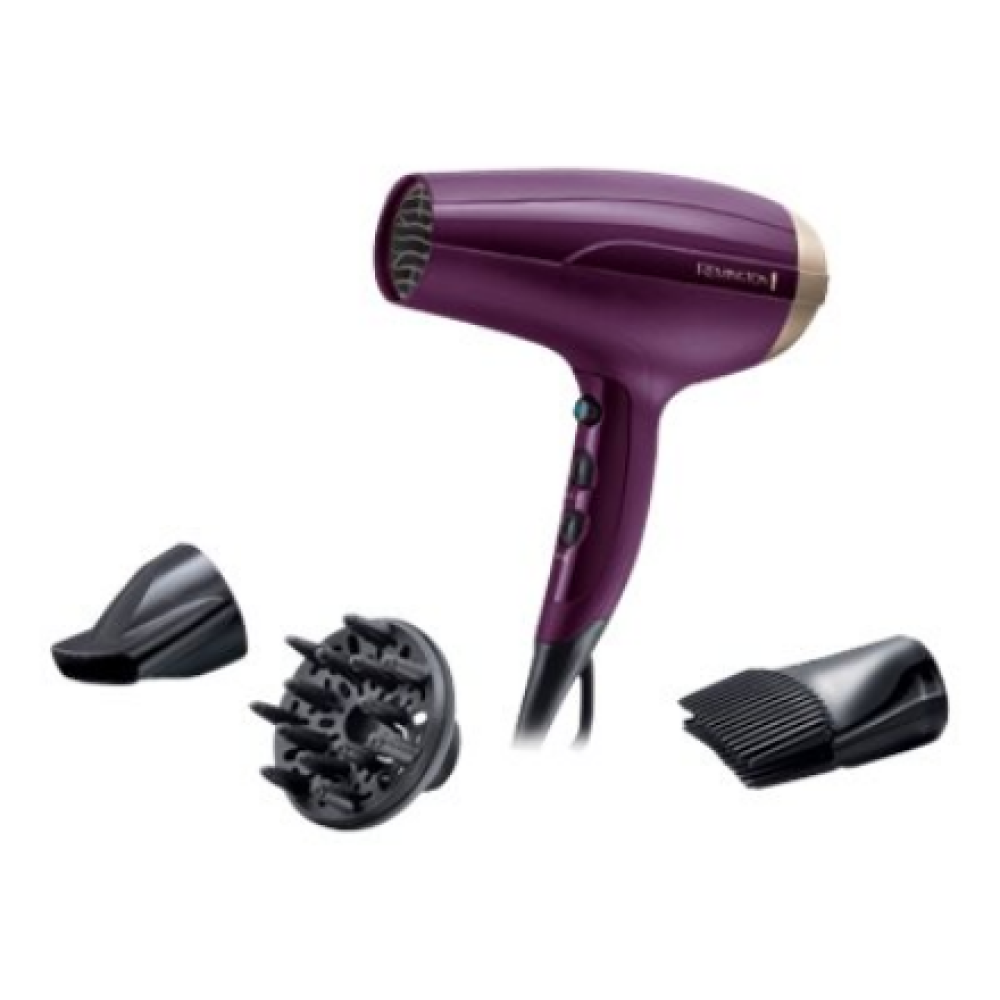 Remington , Hair Dryer , D5219 , 2300 W , Number of temperature settings 3 , Ionic function , Diffuser nozzle , Purple