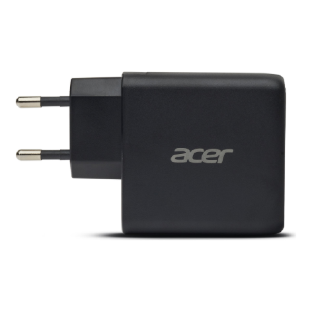Acer 67W PD GaN Charger, 2 x USB C and 1 x USB A, EU Plug, 100W USB C cable, Retail Pack