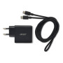 Acer 67W PD GaN Charger, 2 x USB C and 1 x USB A, EU Plug, 100W USB C cable, Retail Pack