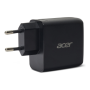Acer 67W PD GaN Charger, 2 x USB C and 1 x USB A, EU Plug, 100W USB C cable, Retail Pack