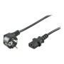 Goobay , Cold-device connection cord, angled , Black