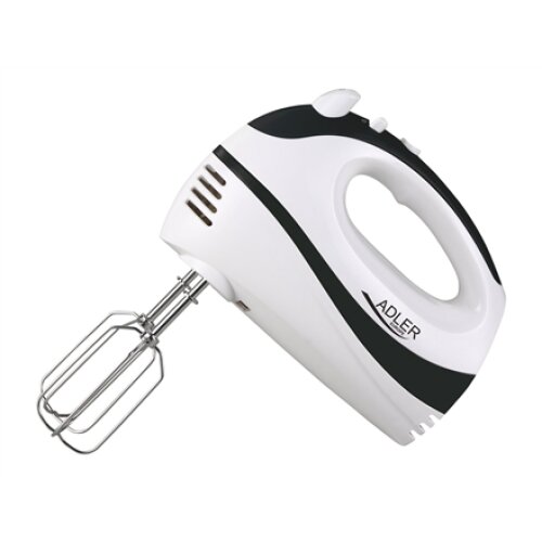 Adler , Mixer , AD 4205 b , Hand Mixer , 300 W , Number of speeds 5 , Turbo mode , White/Black
